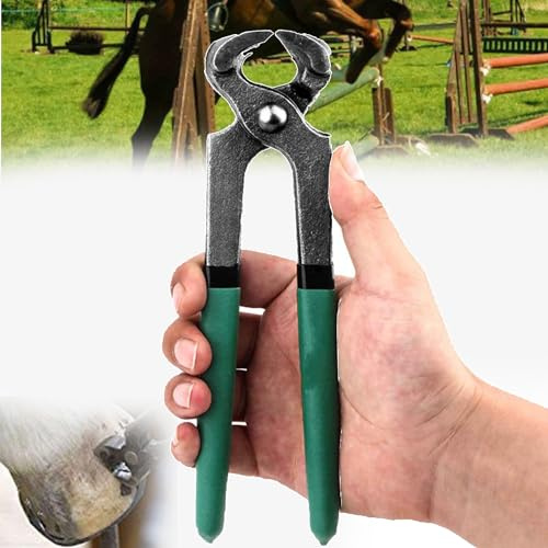 PLABNK Pinza Ferro Cavallo, Taglio Rapido, Testa Serraggio/serraggio Forte, Facile Tagliare + Facile Tenere/Impugnatura Antiscivolo, Rivetto - Non Facile Allentare, per Maniscalco,14inches