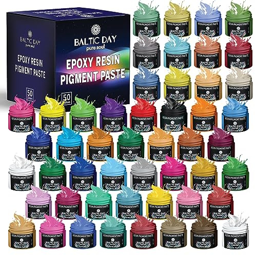 50 Pigment Pastes for Epoxy Resin Set - Opaque Dye Colors - Epoxy Color Paste Set