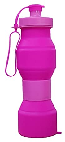 QTANZIQI Tasse avec poignée Bouteilles d'eau Pliables en Silicone Voyage Voitures Pliantes Bouilloire Portable Ma Bouteille de Boisson Pliable (Couleur : Violet) Silk Pillowcase