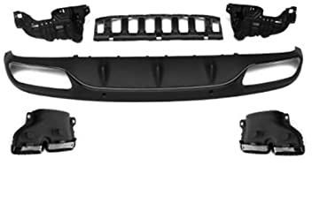 Auto Spoilerlippe Auto Heckstoßstange Diffusor Lippe Spoiler Für Benz W205 Coupe 2 Tür C200 C300 C43 Für AMG 2014–2019 Nicht C63 Mit Auspuffspitzen Auto Heckspoiler Heckflügel(Black Trim Tip)