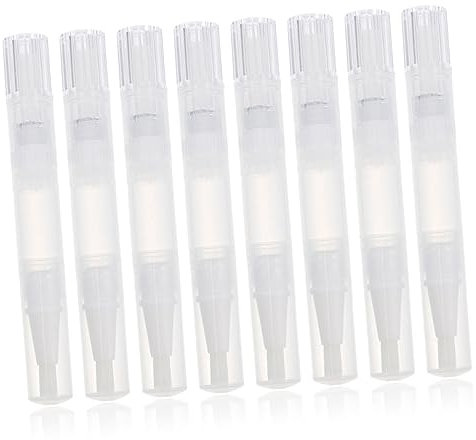 PAMINGONO 8pezzi Penna Per Cuticole Strumenti Per Unghie Vuoti Ergonomici Design Portatile e Facile Da Usare Per Manicure Art Contenitori Per Oli e Gloss Trasparenti