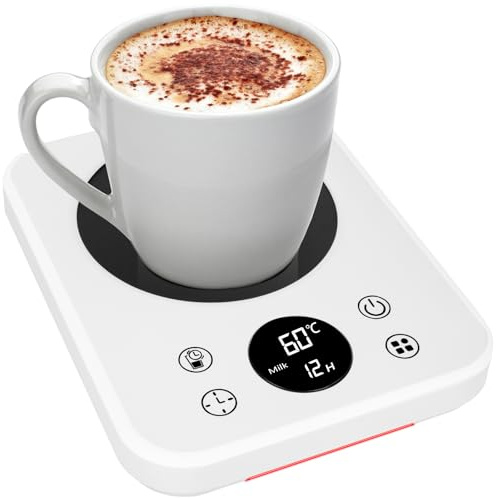 Elektrischer Kaffeewärmer - Smart Schreibtisch Tassenwärmer mit 9 Temperatureinstellungen Trinkerinnerungen 12-Stunden-Timer ausschalten/Termin einschalten Kaffetasse Warmhaltend für Kaffee Tee Milch