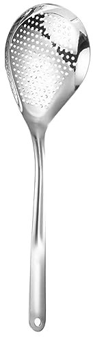 FUNOMOCYA Colador De Cocina De Acero Inoxidable Para Freír Cuchara Ranurada De 201 Fácil De Limpiar Herramienta De Filtrado De Aceite Colador De Fideos Accesorio De Cocina Para Hogar