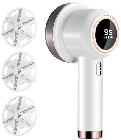 Tygrakapparat, 3 lägen justerbar ludd boll borttagare tröja trimmer defuzzer med digital display för att ta bort kläder soffa filt ludd