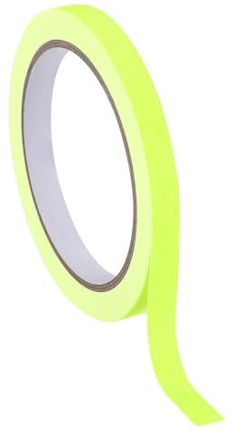 PATIKIL Neon Gaffer Cloth Tape1cm x 10 Meters, Fluorescent Adhesive Tape Black Light Glow Tape for Stage Party Play Grid DIY Art Crafts, Yellow