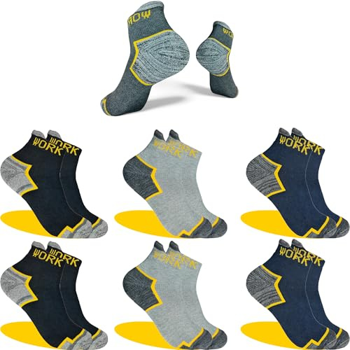PROUTHS Calzini da Lavoro uomo Estivi Corti (IT, Numero, 40, 46, Regular, Regular, X6-TG)