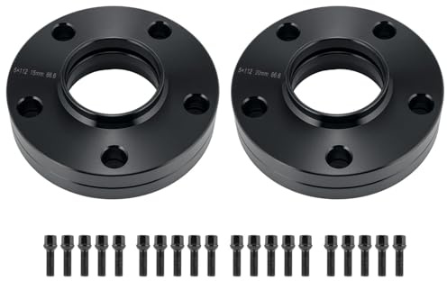 ISINEVER Spurverbreiterung 5x112mm VA 30mm HA 40mm 66,6 Kompatibel mit Audi A4 A5 A6 A7 Kompatibel mit Mercedes-Benz mit Radschrauben M14x1,5x40/45mm 4x Spurplatten Distanzscheibe Spurverbreiterungen