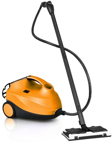 GiantexUK 2000W Steam Cleaner, 1.5L Tank Portable Household Steam Mop with 20 Accessories, Chemical-Free Multi-Purpose Steam Clean Machine for Floors Carpet Window Car (Yellow)