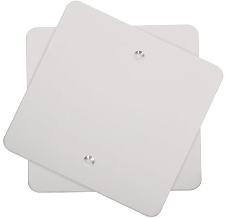 Ipetboom 2 piezas Placa de Cubierta Ciega de Acero Inoxidable para Panel Eléctrico Tapa para Orificio Pared Resistente y Fácil de Instalar para Uso Doméstico