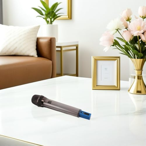 TEHAUX Microphone sans Fil Portable pour Karaoke Microphone Dynamique Main avec Lumière RGB Dégradée Micro Portable Ktv Compatible Téléphone pour Scène et Maison