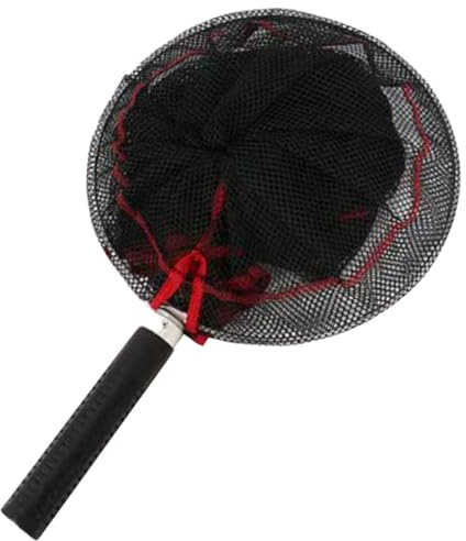 YARNOW Replacement Net Fishing Net Replacement Foldable Design Stainless Steel Heavy-Duty Fish Transfer Tool for Carp Pond and Aquarium Use