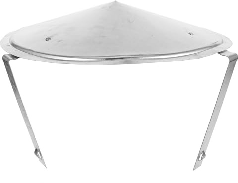 LOLIPPYY Tappo Antipioggia in Acciaio Inox per Sfiato del Tetto Rotondo Copertura Antivento e Antineve per Camini Cappuccio Antipioggia Drenaggio Inclinato Accessorio per Riscaldamento