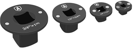 Low Profile Impact Socket Adapter Set 3/4in-1in 1/2in-3/4in 1/2in-3/8in 1/4in-3/8in Drive Ratchet Adapter Set