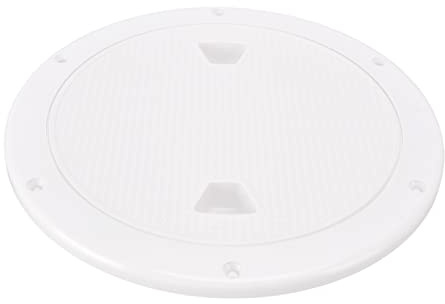 Copertura rotonda marina per ponte, piastra per ponte di barca con design antiscivolo, coperchio in plastica ABS resistente alla corrosione e alle alte temperature per ispezione di (Batteria agli