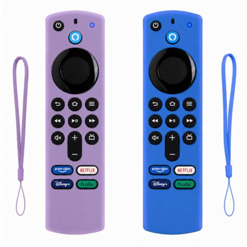 GXGM 2 piezas de fundas para control remoto por voz compatibles con Alexa Funda de silicona para Amazon TV compatible con Fire TV Stick 4K / 4K Max Alexa (3.ª generación) Control remoto por voz (B)
