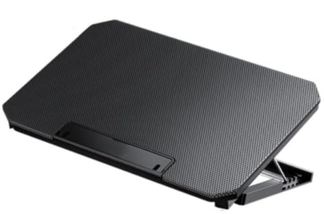 Frozapad Laptop Cooling Pad - Powerful Quiet Fans Adjustable, Stand for Home Office (Black)