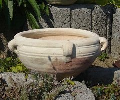 B-Ware ! Schale Blumentopf echt Terrakotta ø 25 cm, Blumenkübel für Garten und Wohnung Terracotta Pflanzschale mediterran