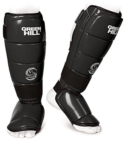 GREEN HILL PARATIBIA Spirit PARATIBIE Kick Boxing Boxe Nero Rosso Protezione Muay Thai (Nero, XL)