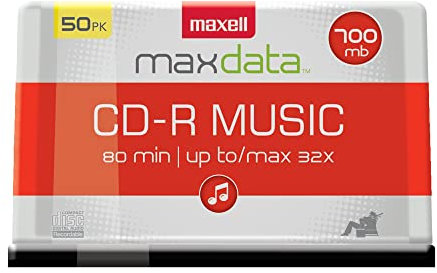 Maxell CD-R 80 Gold Rec'd Music Cd's-50pk Spindle