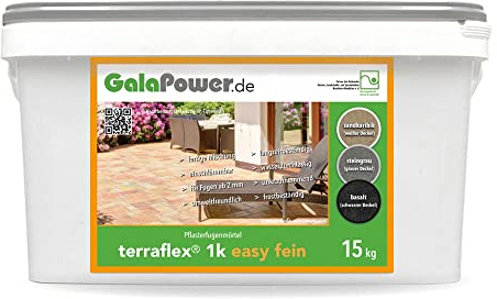 GalaPower terraflex 1k easy fein Pflasterfugenmörtel - 15 kg (steingrau)