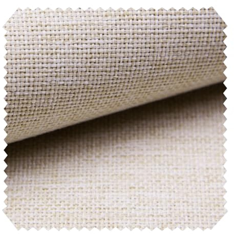 novely® MUDAU - Grob Gewebter Polsterstoff - Melierter Möbelstoff mit Flachgewebe - Pflegeleichte Meterware 1lfm | Farbe: 01 Creme