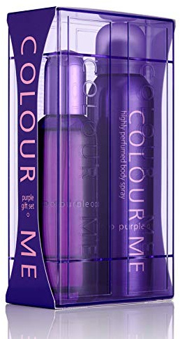 COLOUR ME Purple - Fragrance Set for Women - Perfume Bundle 100ml + 150ml | Eau de Parfum and Body Spray Set, Floral Fresh Scents, Bergamot & Jasmine, Gift Set for Her