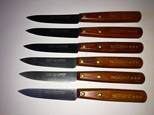 NOGENT Lot de 6 Couteaux Lisse Bois de Charme