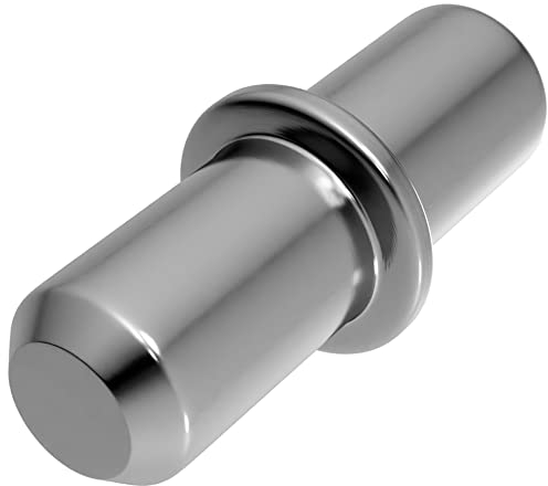 LouMaxx Reggipiano 5 mm 100 pezzi con Anello per Foratura - Reggimensola- Poggia Mensola – Supporto Ripiano, Diametro 5mm, in Acciaio Massiccio Nichelato