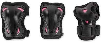 Rollerblade SKATE GEAR W 3 PACK, Set di protezioni per pattini in linea, nero/lampone, S, donna