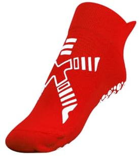 R-EVENGE Schwimmsocken für Kinder Schwimmbad antibakteriell rutschfest rot weiß (S)