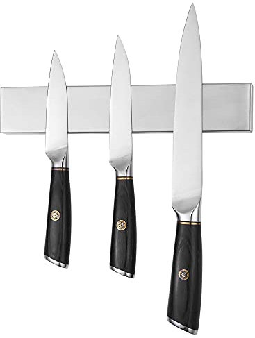 10” Magnetic Knife Strip, Magnetic Knife Holder, 18/10 Stainless Steel Knife Rack, Magnetic Knife Bar, Kitchen Utensil Holder, Easy Installation