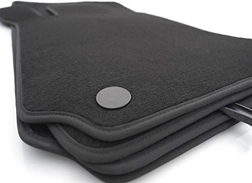 kh Teile Fußmatten passend für Mercedes C-Klasse W205 S205 Premium Velours Matten Autoteppich 4-teilig Schwarz