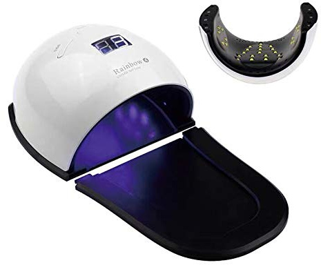 BAISHICHENG Lampada per Unghie LED UV 48W,Lampada Polimerizzante Professionale per Unghie in Gel per Manicure in Gel UV,Pulsanti del Timer,Alta Qualità,Ecologico,Risparmio Energetico