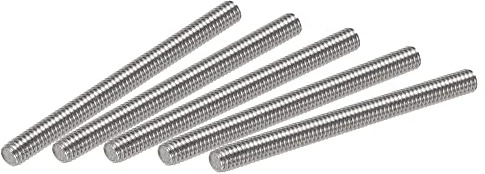 sourcing map 25 Stück M4 x 50 mm Vollgewindestange 304 Edelstahl Rechtsgewinde, M4-0.7 Gewindesteigung
