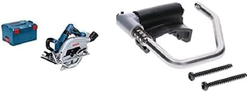 Bosch Professional BITURBO Akku-Kreissäge (inkl. 1x Sägeblatt, in L-BOXX) + Sparrenriegel (für GKS 18V-70L, sicheres Aufhängen des Werkzeugs, 95 x 90 mm, Zubehör)