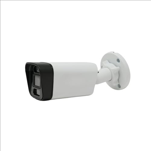 RVT SECURITY - Telecamera Ip Poe 5Mp, Telecamera Di Sicurezza, Cctv H.265, Sorveglianza Audio A Bordo, Utelizzo ambienti interni ed Esterno, sistema Nvr dual led tipo Allarme