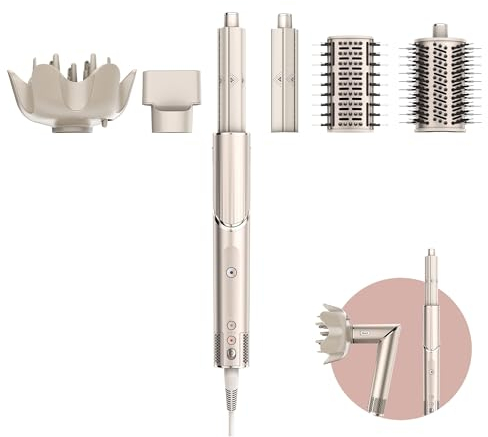 Shark HD440SLUK FlexStyle 5-in-1 Air Styler & Hair Dryer with Auto-Wrap Curlers, Paddle Brush, Oval Brush, Concentrator, Diffuser and Storage Case, No Heat Damage, Stone