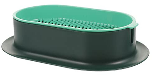 Yardwe Catnip Cultivation Hydroponic Box Cat Grass Planting Tray Indoor Use Dark Green Hydroponic Planter Suitable for Cats No Seeds Included