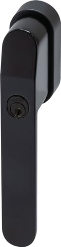 ABUS FG400BK, abschließbarer Fenstergriff in schwarz gleichschließend zu weiteren ABUS Fenstersicherungen mit Schließung AL0145, mit Zwei Schlüsseln