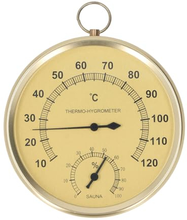 Termómetro De Sauna, Higrotermógrafo De Sauna, Equipo De Medición De Temperatura De Humedad para Interiores Y Exteriores, para Invernadero De Jardín Doméstico