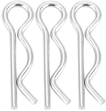 Akozon Hochwertiger R-Splint-Haltestift-Befestigungsclip, Hell Verzinkt, Langlebiges Metall, Rostfrei und Verschleißfest für Sichere Befestigung (2,5 * 45 mm (10 Stück))