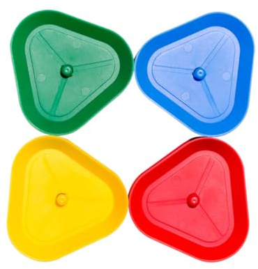 BOBOZHONG Halter für Spielkarten,4 Stück Freisprech Kartenständer,Spielkarten Dreieckiger Spielkartenhalter,Kunststoff Kartenhalter,Spielkarten Halter für Senioren Erwachsene Erwachsene und Kinder