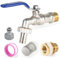 SWAWIS Robinet Cuve 1000L 3/4 Pouce Laiton Connecteur Cuve 1000L avec Passage de Tonneau d'eau de Pluie Raccord Cuve Traversée de Réservoir Adaptateur de Réservoir