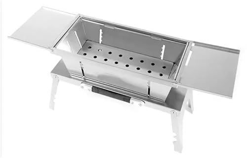 Parrilla de gas portátil de acero inoxidable para barbacoa en el patio trasero, plegable instantáneamente y fácil de llevar, parrilla de cocina al aire libre para acampar y picnics