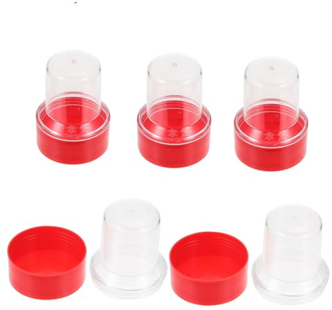 STOBOK Stempelbehälter Klein Rot Mit Transparentem Deckel Aus Stabilem Material Praktische Siegelbox Für Büro Und Reisen Tragbarer Stempelhalter