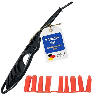 Karl Dahm Fugenfinger-Silikonabzieher-Set mit 9 Aufsätzen I Für perfekte Silikon- & Acrylfugen auch an schwer zugänglichen Stellen I Ergonomisch & präzise – 11604