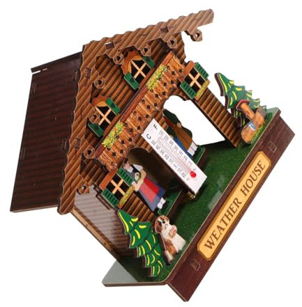 YARNOW Wetterstation Barometer Thermometer Hygrometer Innen Mit Präziser Messung Für Homeoffice Und Garage Elegantes Wandgerät Multifunktional Ohne Installation