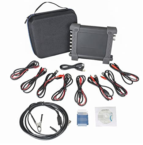 Osciloscopio, Osciloscopio automotriz 1008C 8 canales portátiles USB Analizador de lógica Ossilloscopios digitales Osciloscopio Resistente al calor