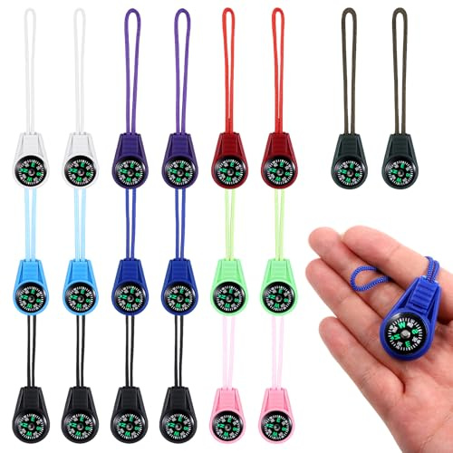 Multi-Farbe Mini Überleben Kompass, 20 Stück Mini Kompass, Kompasses Schlüsselanhänger, Taschenkompass Geschenke, Anhänger Compasses, Outdoor Kompasses Camping, Wandern