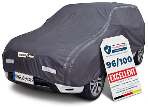Upgrade4cars Housse de Voiture Extérieure Premium Version 2026 Imperméable | Housse Complète pour Toutes Saisons | Bâche Universelle SUV - M (455 × 190 × 150 cm)